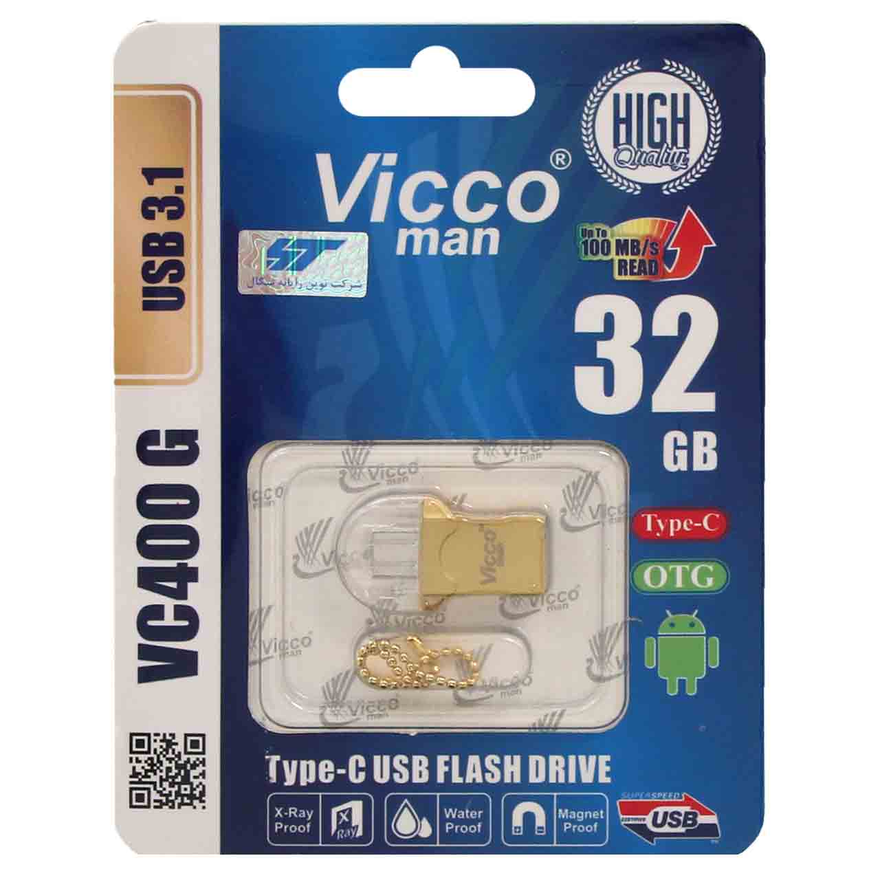 فلش مموری OTG ویکومن مدل VC400 G ظرفیت 32 گیگابایت