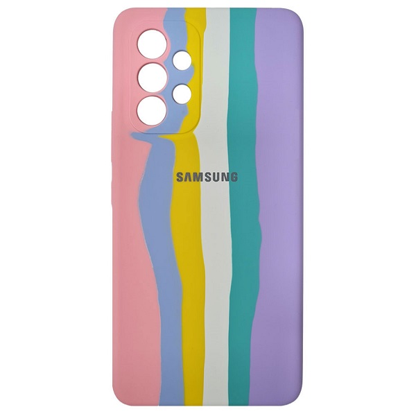 قاب گوشی Galaxy A33 سامسونگ سیلیکونی اورجینال رنگین کمانی پاک کنی