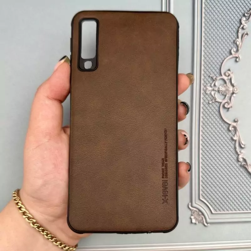 قاب گوشی Galaxy A750 سامسونگ چرمی دور سیلیکونی