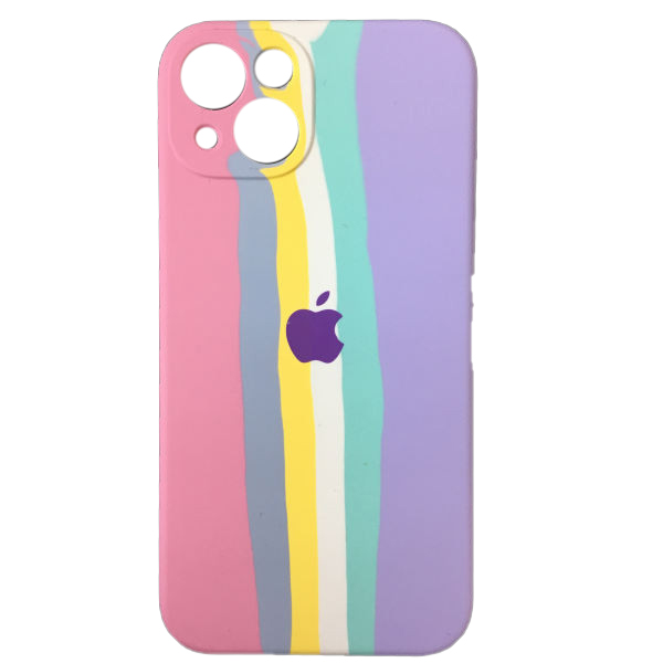 قاب سیلیکونی اورجینال رنگین کمانی iphone 13