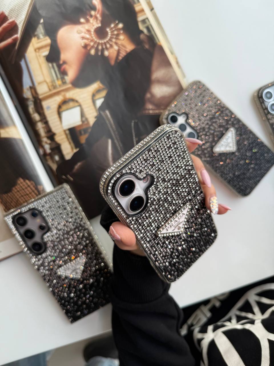 قاب طرح Prada Diamond گوشی آیفون iPhone 15 Pro Max