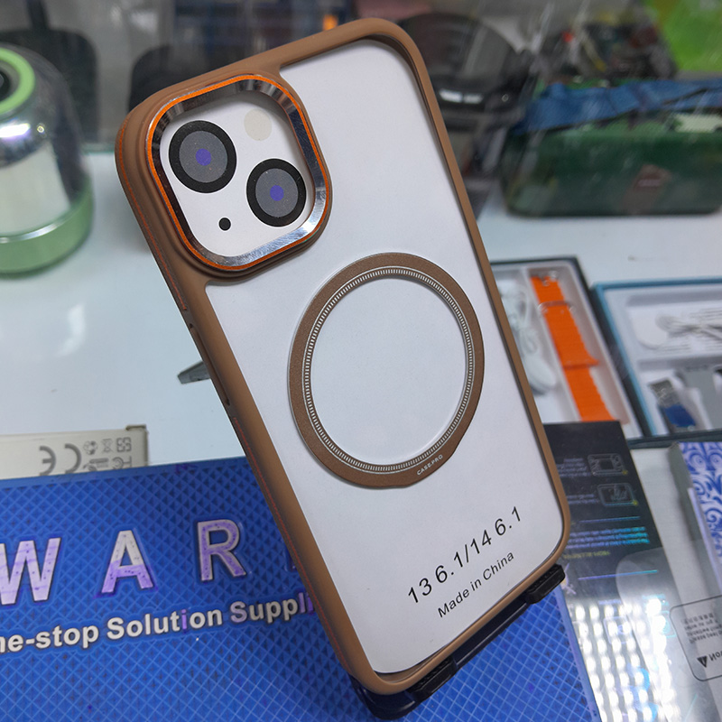 قاب طرح شیشه ای مگ سیف دار اورجینال برای آیفون iPhone 13 Pro Max