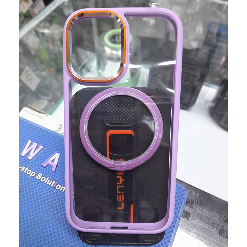 قاب طرح شیشه ای مگ سیف دار اورجینال برای آیفون iPhone 14 Pro Max