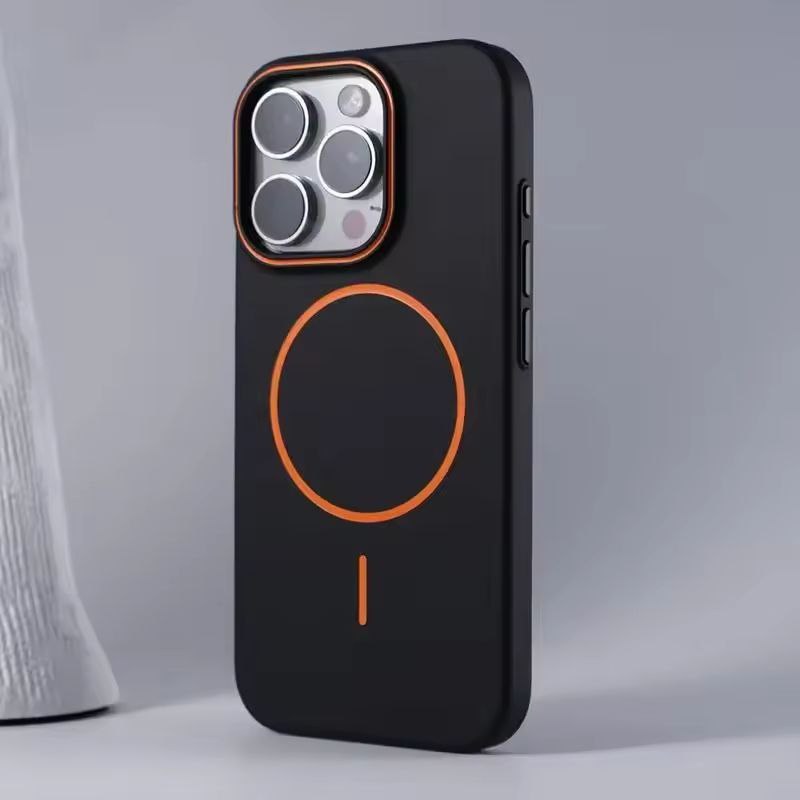 قاب مگ سیفدار خط نارنجی مناسب برای Redmi Note 14 4G