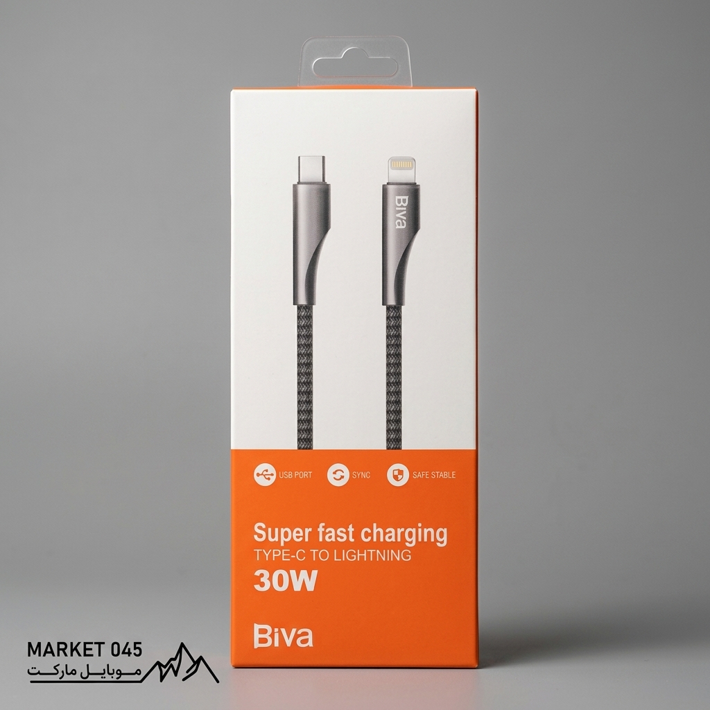 کابل تایپ سی به ایفون کنفی بیوا Biva B001 Type-C TO Lightening 30W