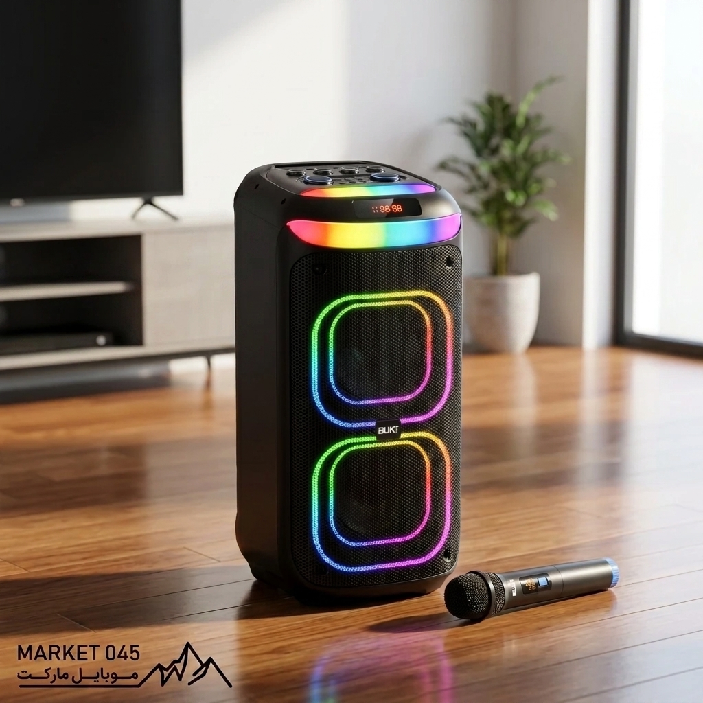 اسپیکر بلوتوثی قابل حمل بوکو مدل BS-081 - همراه با میکروفون و گارانتی 6 ماهه